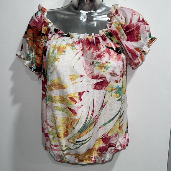 Tropical off shoulder Blouse - Picture 2 of 2